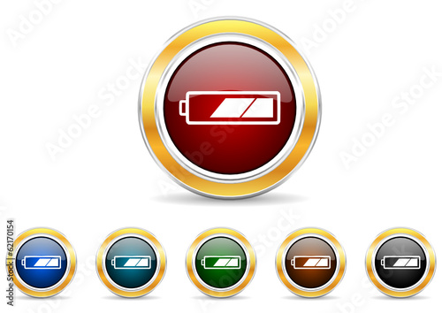 battery icon vector set