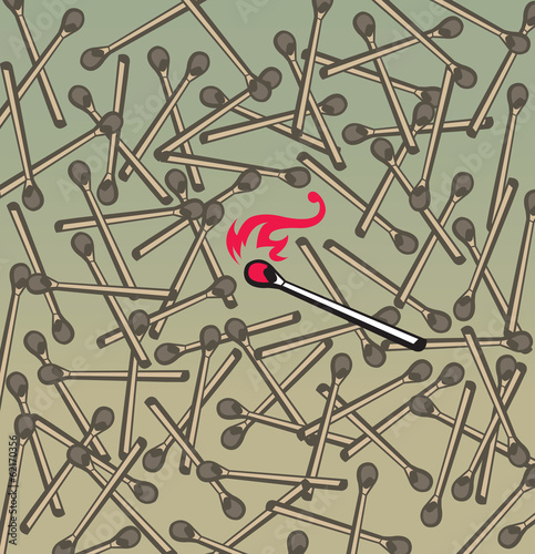 Burning match Background
