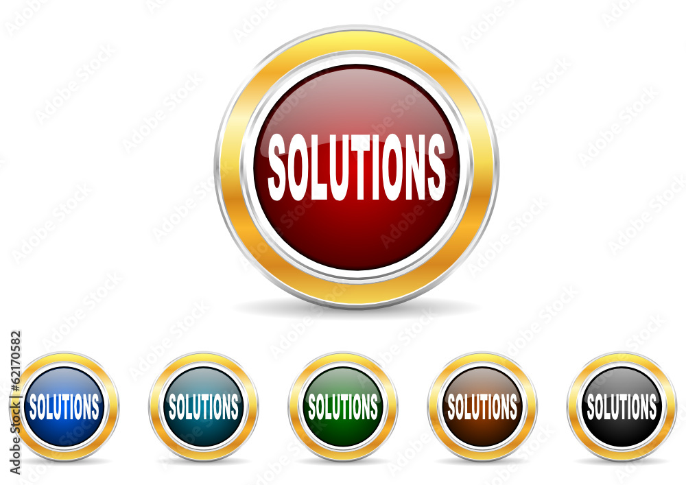 solutions icon vector set solutions icon vector set