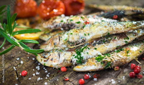 Grilled sardine photo