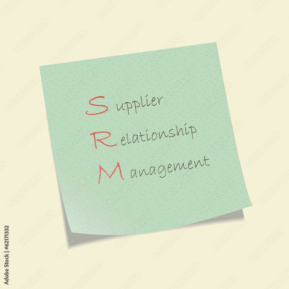 Conceptual hand drawn SRM acronym written on piece of paper. Conceptual hand drawn SRM acronym written on piece of paper.