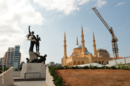 Place des martyrs mit Moschee, Beirut, Libanon photo