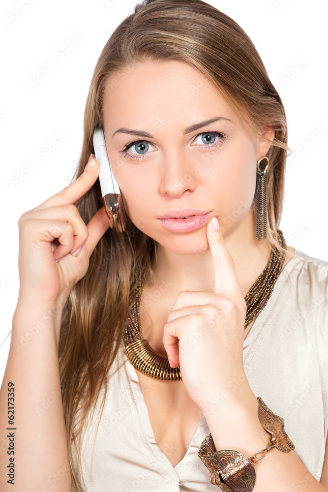 Portrait of beautiful blond woman