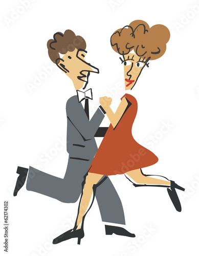 Dancer ballroom dancing