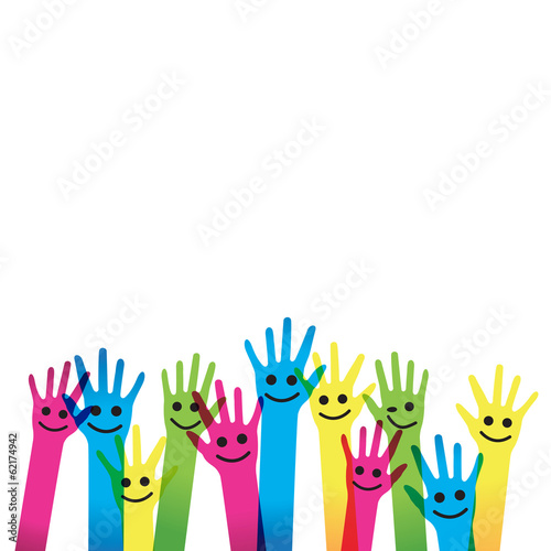 Mains colorées