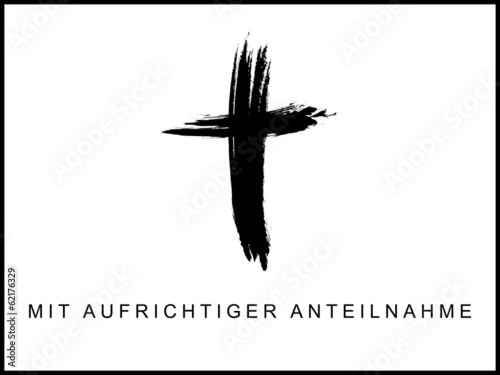 Trauerkarte mit aufrichtiger Anteilnahme