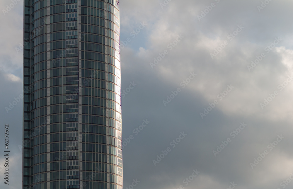 Fototapeta premium Skyscraper with Stormy Skies (2)