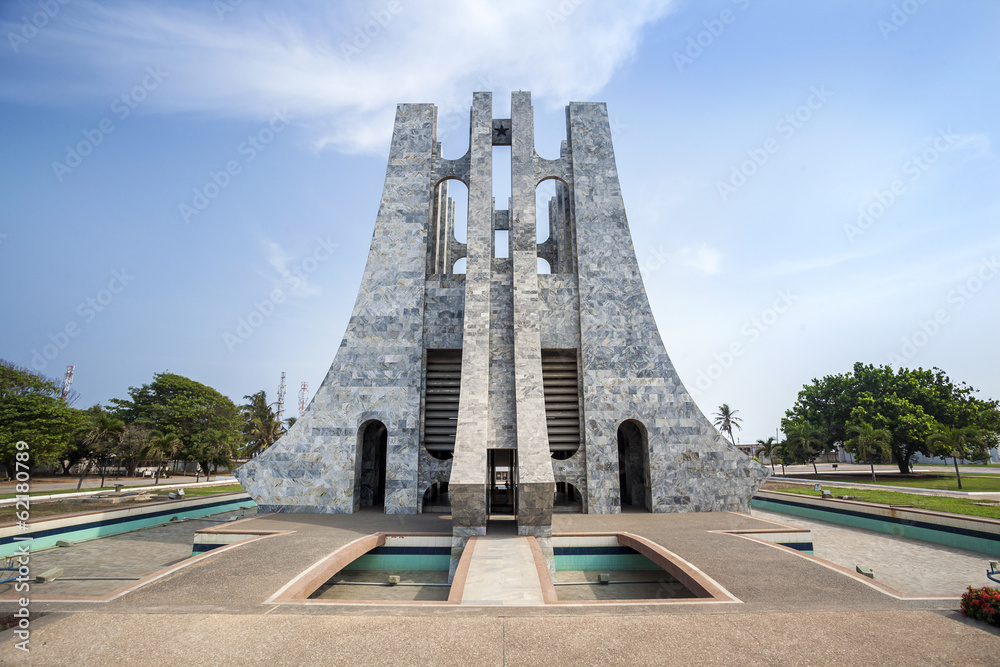 Nkrumah Memorial Park, Accra, Ghana - obrazy, fototapety, plakaty 