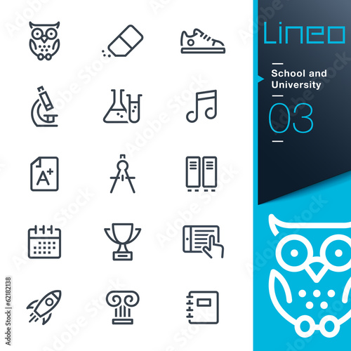 Lineo - School and University outline icons