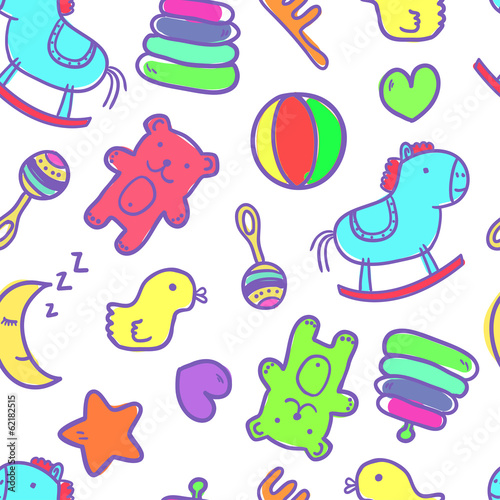 Seamless baby background. Pattern for kids
