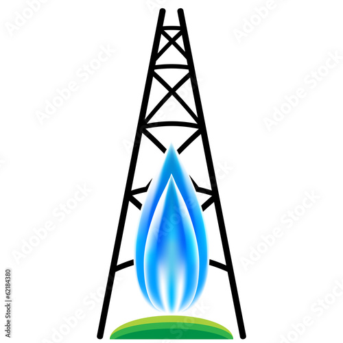 Natural Gas Fracking Icon