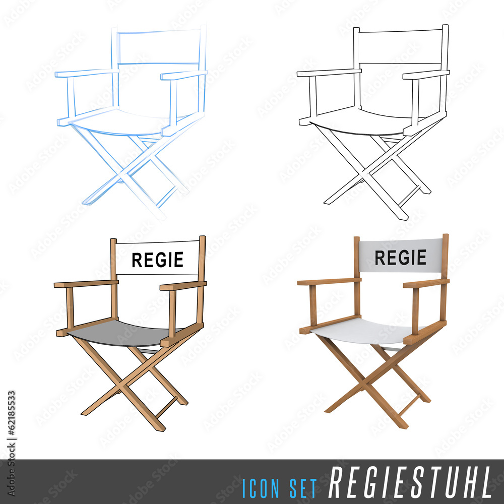 3D Iconset Regiestuhl 3D Iconset Regiestuhl