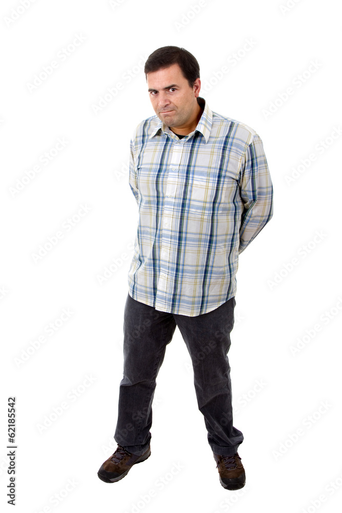 young casual man full body in a white background young casual man full body in a white background