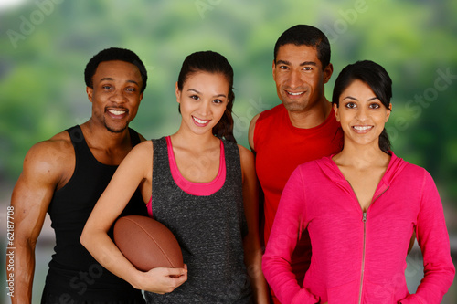 Group Playing Football
