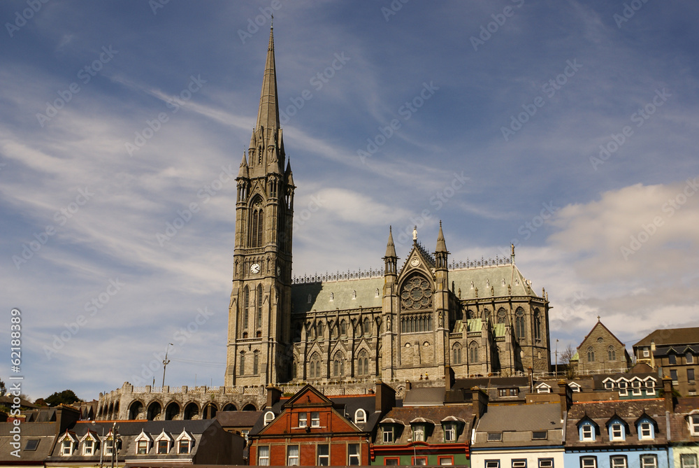 Fototapeta premium St. Colman's neo-Gothic cathedral in Cobh, South Ireland