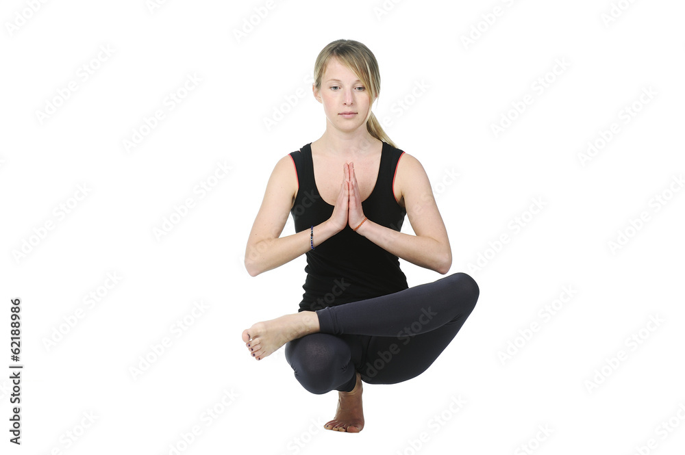 Beautiful young woman in great shape practicing yoga Beautiful young woman in great shape practicing yoga