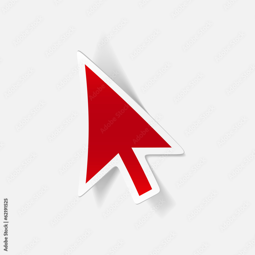 realistic design element: cursor, arrow realistic design element: cursor, arrow