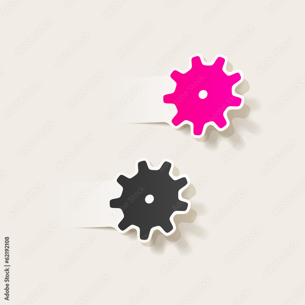 realistic design element: cogwheel