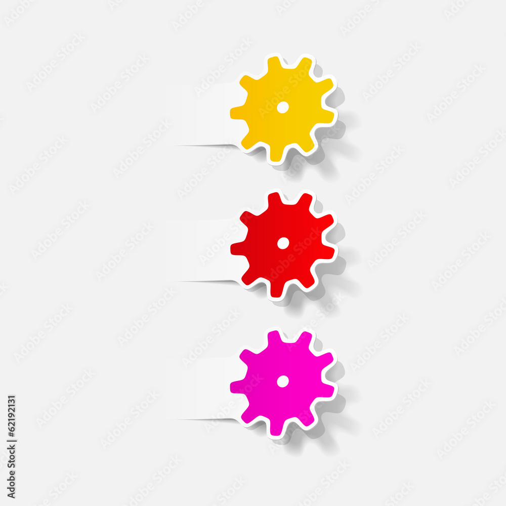 realistic design element: cogwheel realistic design element: cogwheel