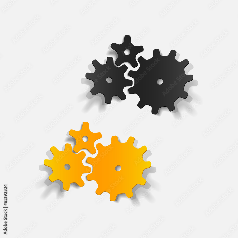 realistic design element: cogwheel realistic design element: cogwheel