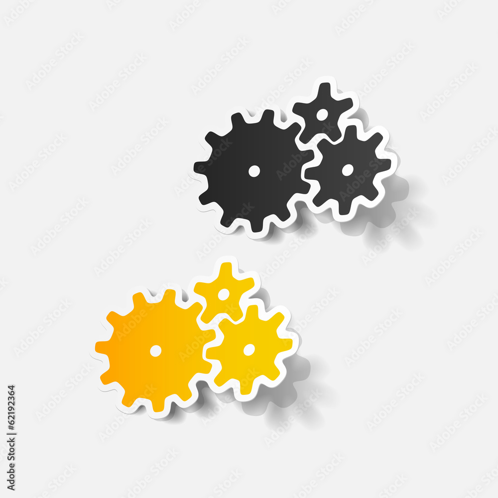 realistic design element: cogwheel realistic design element: cogwheel