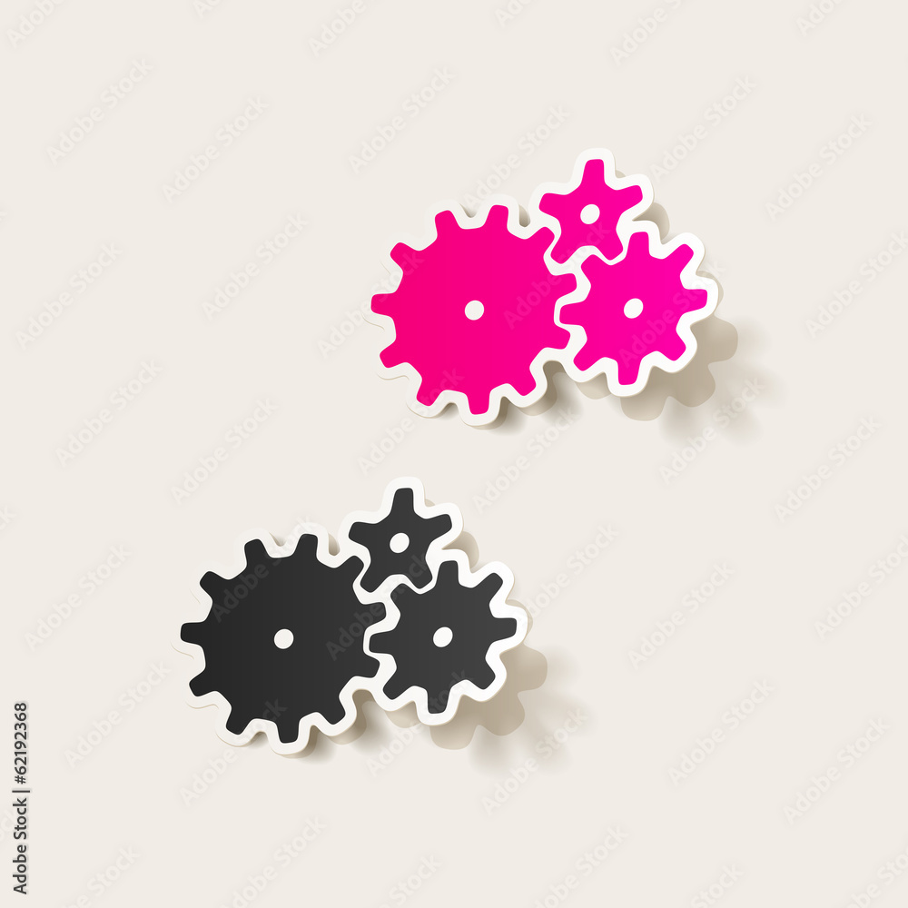 realistic design element: cogwheel realistic design element: cogwheel