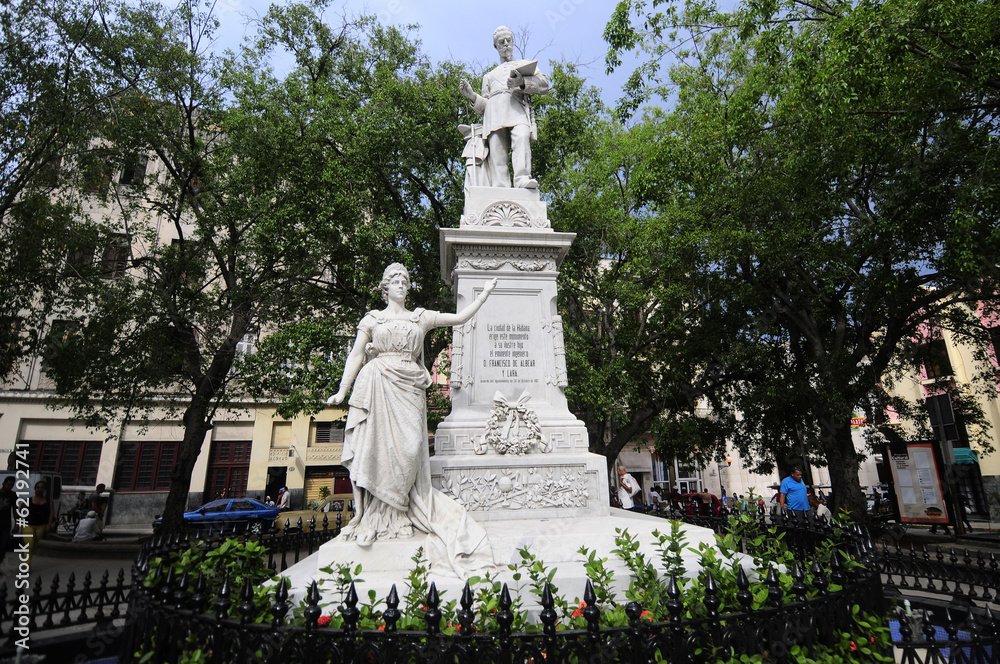 Statue of Francisco de Albear in Havana, Cuba