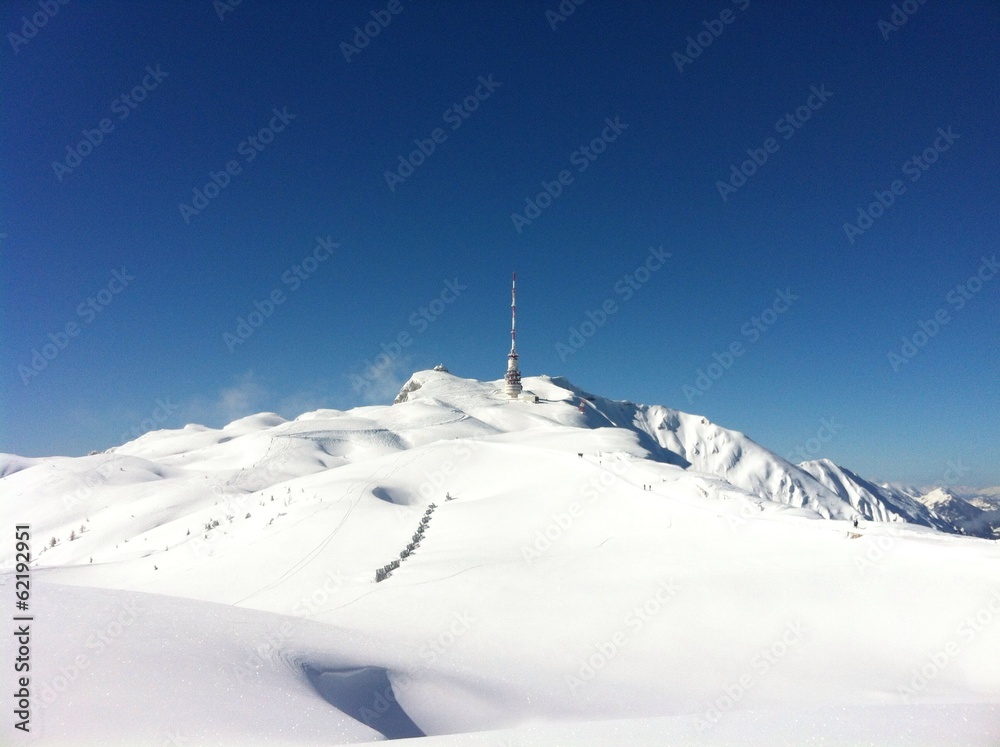 Winter am Gipfel des Dobratsch