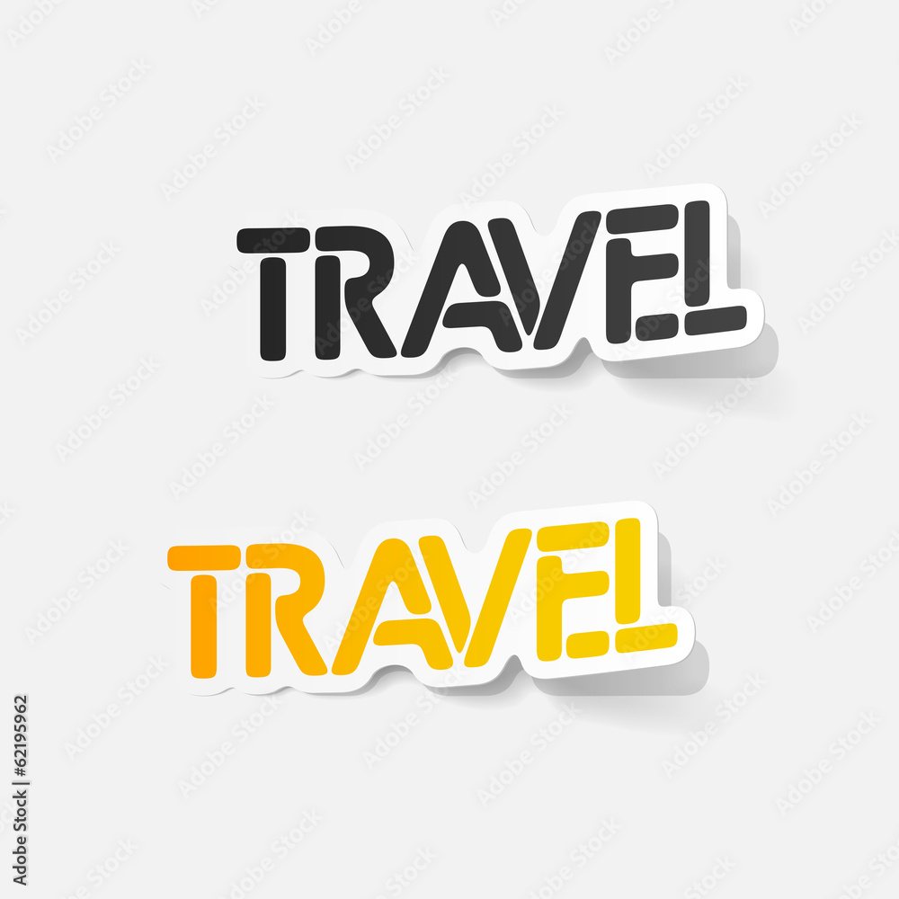 realistic design element: travel realistic design element: travel