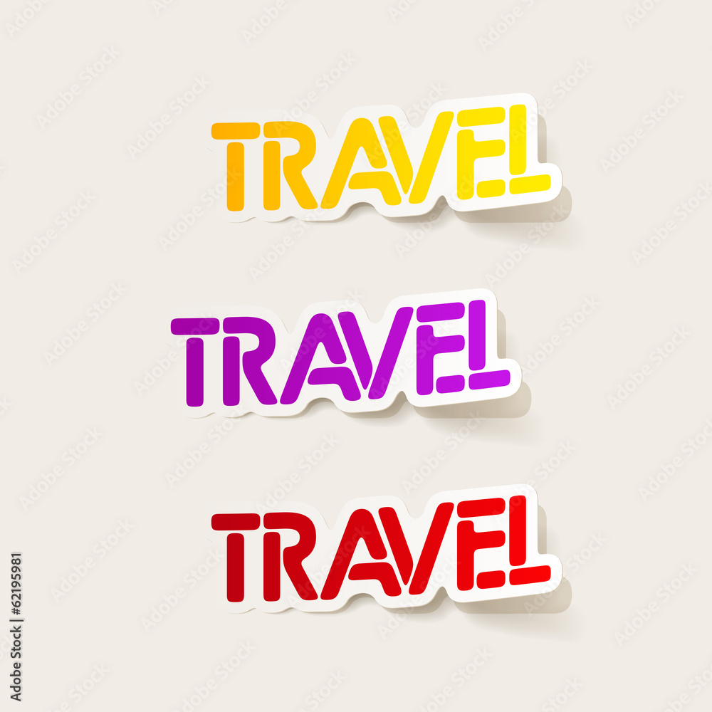 realistic design element: travel realistic design element: travel