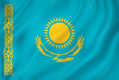 Kazakhstan flag photo
