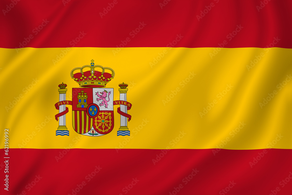 Spain flag - obrazy, fototapety, plakaty 