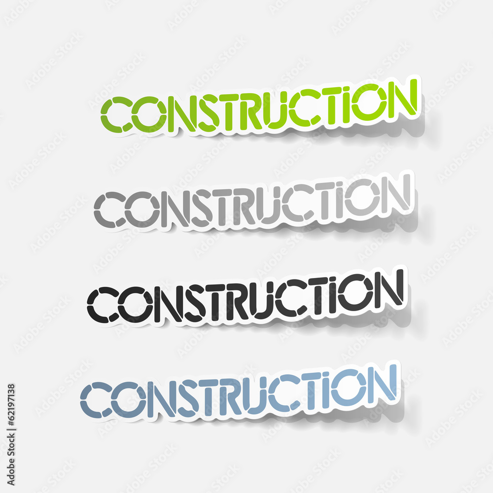 realistic design element: construction realistic design element: construction