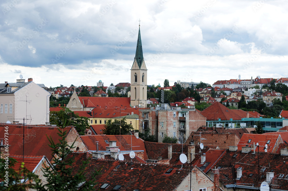 cityscape of Zagreb; Croatia