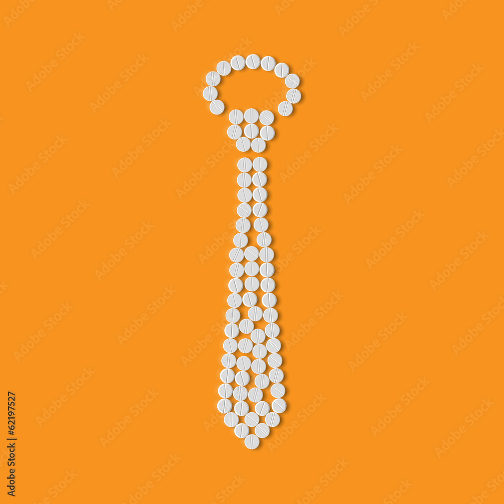 Obraz premium pills concept: tie, fashion