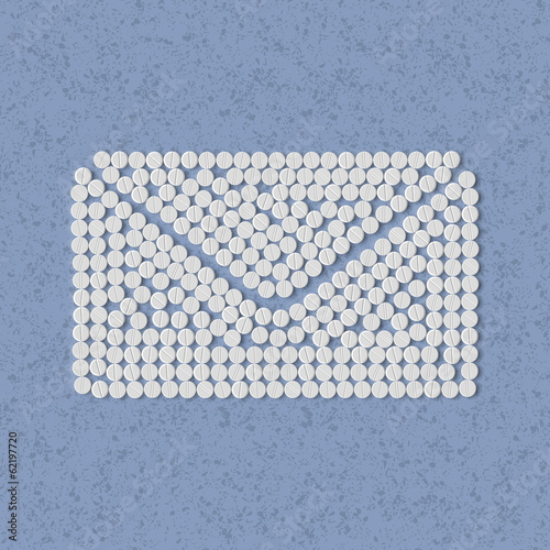 pills concept: newsletter, envelope