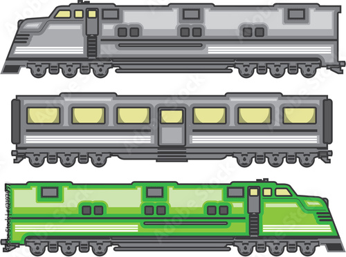 Glossy locomotive vector