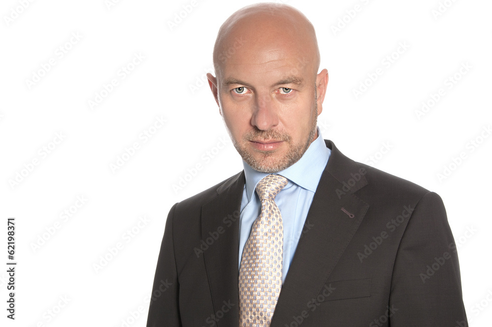 Bald man in a suit and tie Bald man in a suit and tie