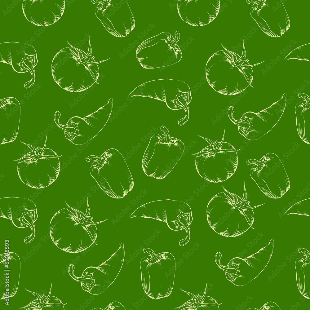 Vegetable pattern - green.