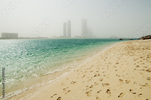 Sand storm in Abu Dhabi  United Arab Emirates 