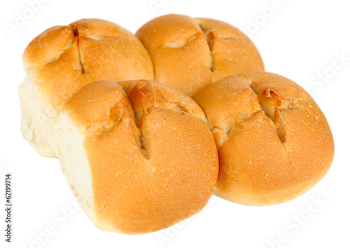 Tasty buns isolated on white