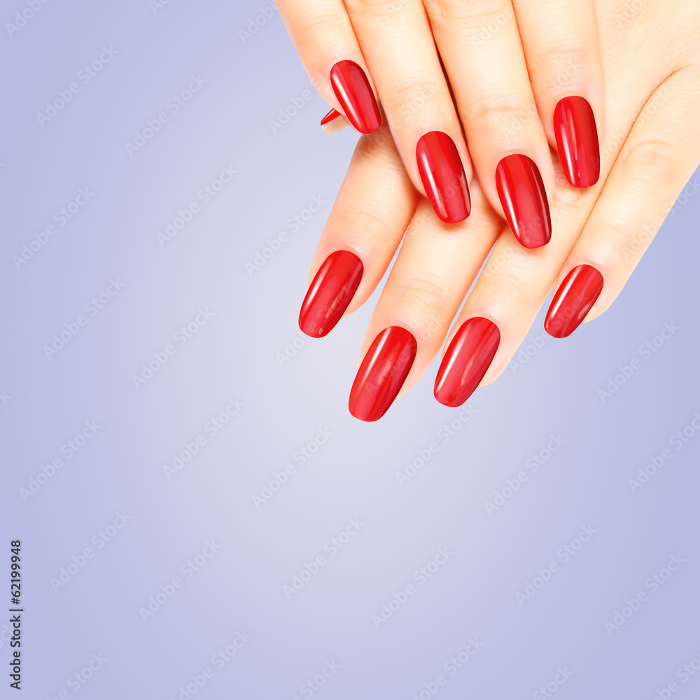 Schöne rote Nägel Stock Illustration | Adobe Stock