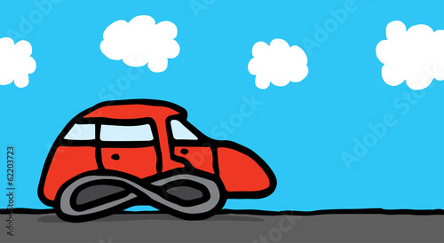 Infinite motion on an ecologic car