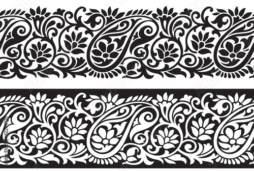 Seamless paisley border