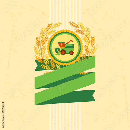 Background with label for the cereal product.