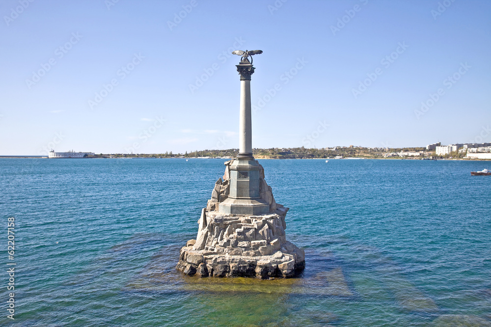Monument to the flooded ships, symbol of city Sevastopol Monument to the flooded ships, symbol of city Sevastopol