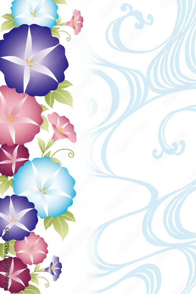 朝顔の背景 Stock Vector Adobe Stock
