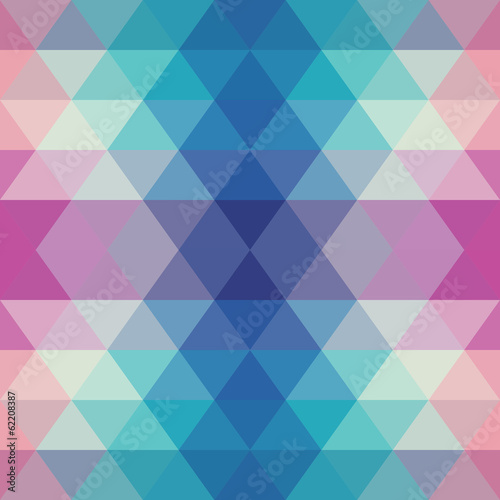 Vector  Seamless PatternBlue Purple White Triangle photo