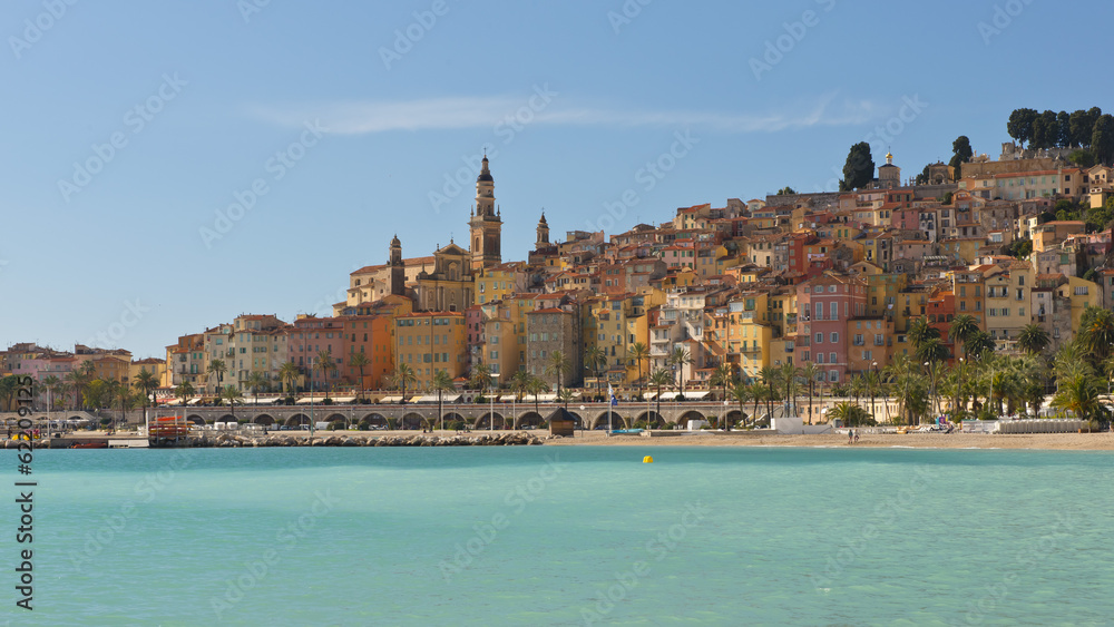 Naklejka premium The townscape of Menton.