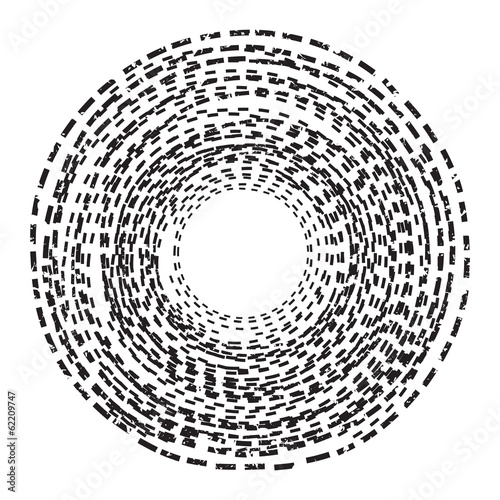 Abstract background. Circle of the dotted line. Black and White